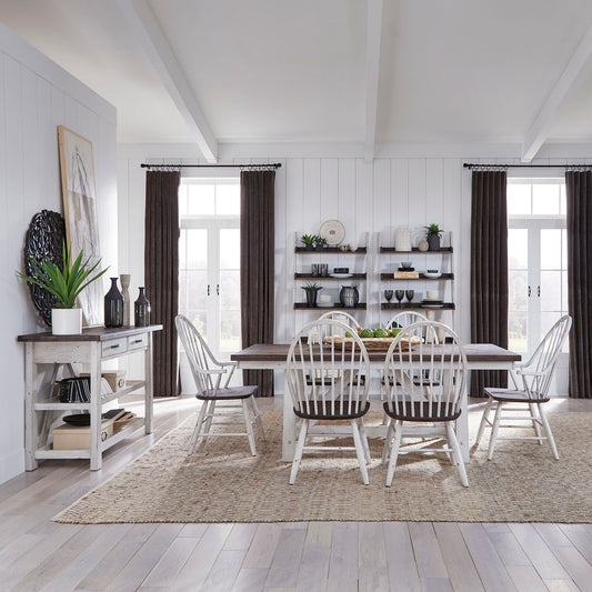 Farmhouse 7 Piece Trestle Dining Set