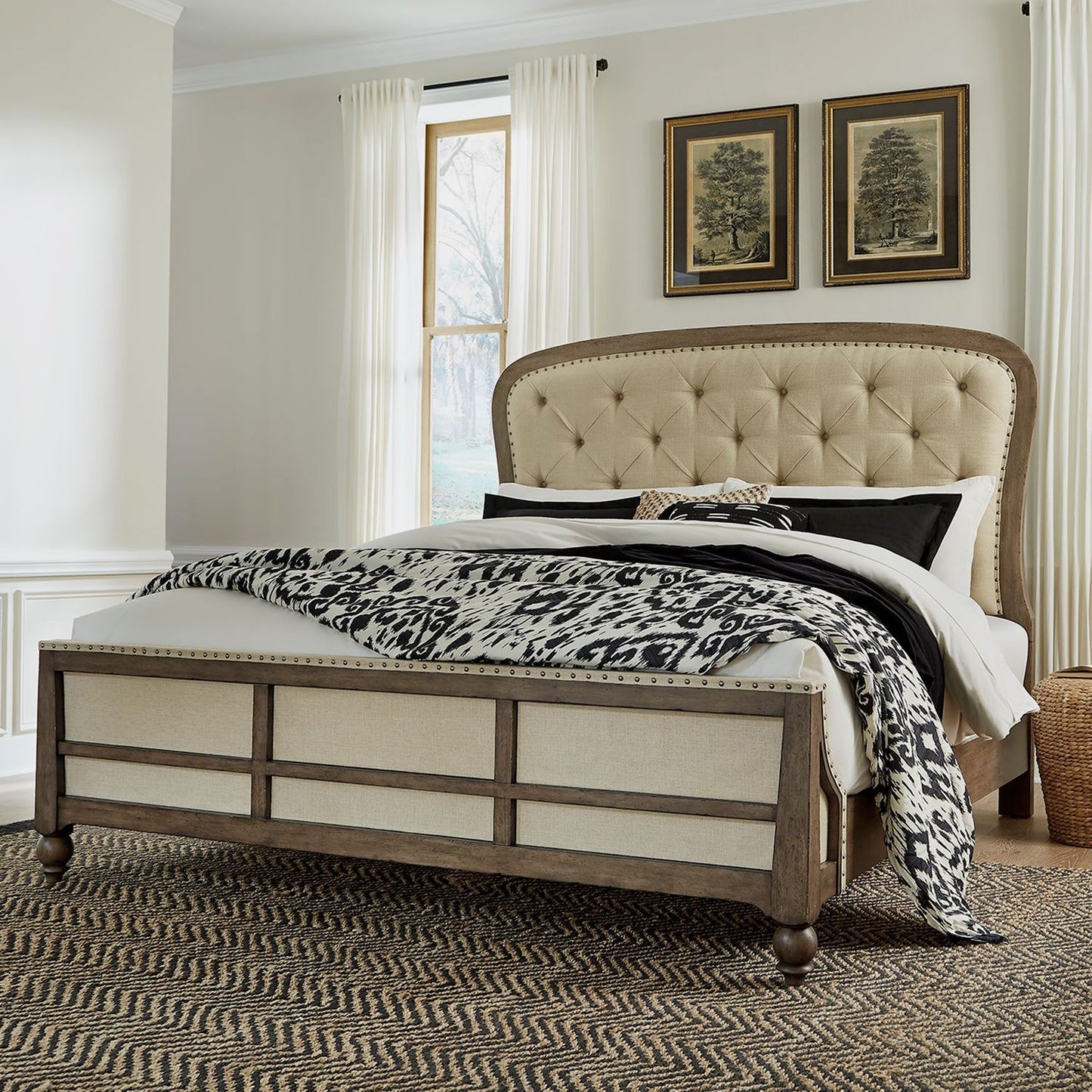 Americana Farmhouse Queen Shelter Bed