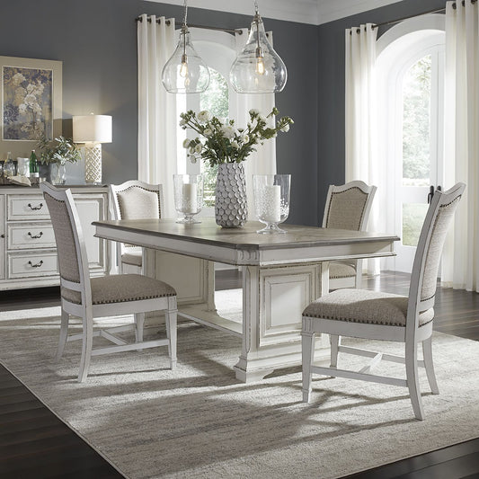 Abbey Park 5 Piece Trestle Table Set