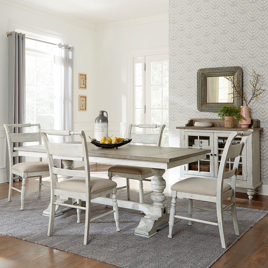 Whitney 5 Piece Trestle Table Set